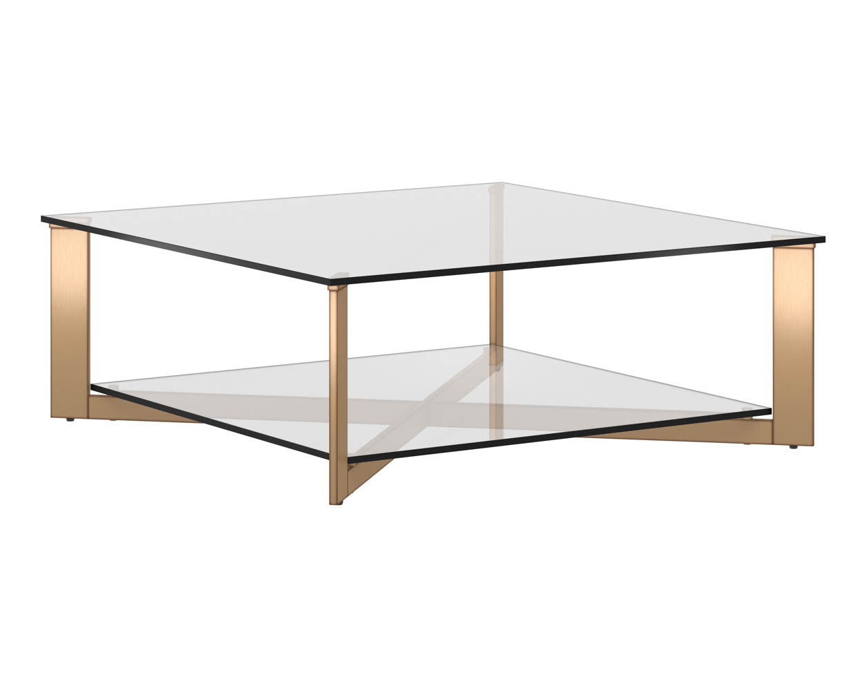 Picture of Xavier Coffee Table - Antique Brass - Square